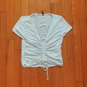 White scrunch shirt
